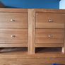 Solid oak chest of drawers and lockers Image 2