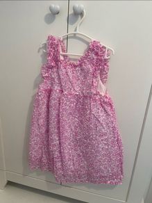 Girls pink floral dress 4-5