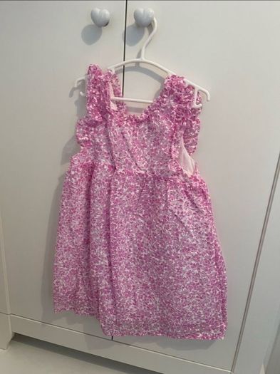 Girls pink floral dress 4-5