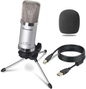 Alvoxcon USB Microphone, Condenser PC microphone for Computer (Mac/Windows)