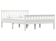 main image for ad Bed Frame White Solid Pinewood 135 x 190 cm