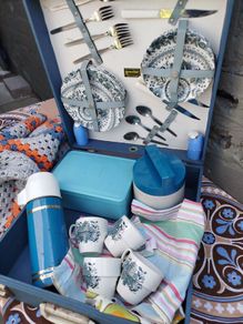 Vintage Brexton Picnic Basket