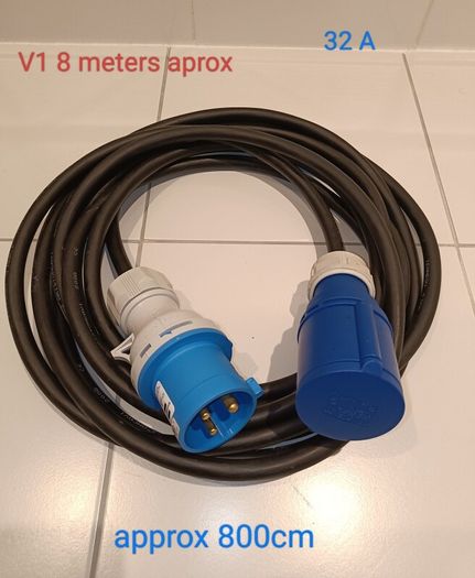 Heavy-Duty 32A Industrial Extension Lead (approx 8m) - 6mm Thick HO7RN-F Rubber Cable (Brennenstuhl / PCE)