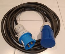 Heavy-Duty 32A Industrial Extension Lead (approx 8m) - 6mm Thick HO7RN-F Rubber Cable (Brennenstuhl / PCE)