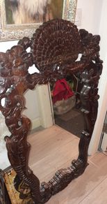 XXL handcarved wooden mirror