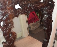XXL handcarved wooden mirror