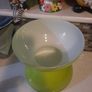 large lime green glass vase Image 2