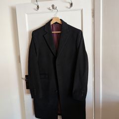 M&S Luxury Wool & Cashmere Overcoat - Black - Size M