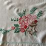 Antique pale green table cloth Image 3