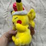 Pokemon Holiday Pikachu Red Santa Hat with Stars Plush Christmas Used Please look at the pictures Image 5