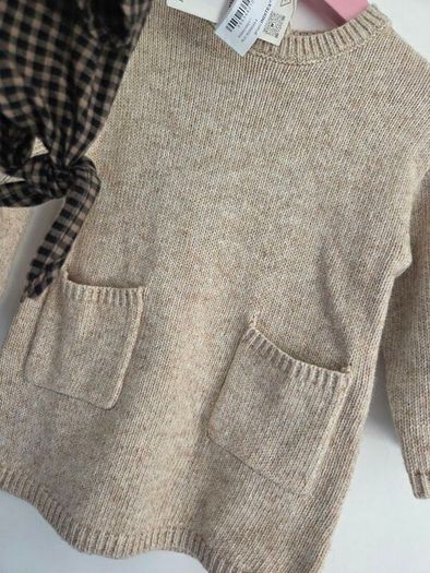 18m, With Tags Zara Knit Dress with Matching Bandana