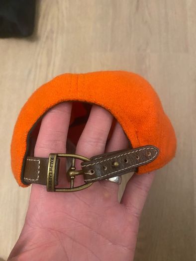 Leather-Bill Wool-Blend Cap Polo Ralph Lauren Orange