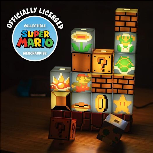 Mario Bros Paladone USB LED Decorative Lamp Super Mario Bros - Build a level
