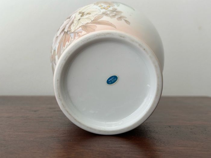 Vintage Multicoloured Japanese Mantle Art Vase 1980s