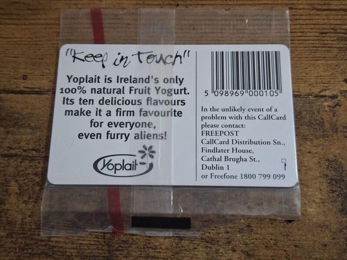 Ireland CallCard "Yoplait Zig and Zag", mint in wrapper, 9/1996, 10 Units - free standard postage