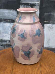 Suzanne May Hand-Thrown Irish Studio Pottery Vase 1989 Dated