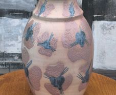 Suzanne May Hand-Thrown Irish Studio Pottery Vase 1989 Dated
