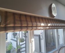 Window Roman Blind and matching curtains