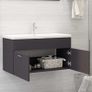 Sink Cabinet with Built-in Basin Grey Chipboard Image 3