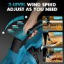 Leaf Blower Cordless, 8000mAh Battery with Fast Charger, Lightweight Electric Garden Blowers with Turbo Boost, 257 km/h & 3 Speed Levels for Lawn Care,Yard,Garage,Leaves,Snow,Dust,and Debris Removal Image 6