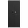 Shoe Cabinet Black 80x39x178 cm Chipboard Image 2