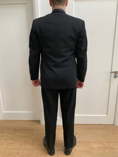 Vintage Black Tie Tuxedo with waistcoat, shirt and watch chain