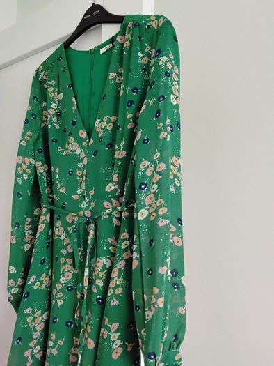 Green dress with floral detail