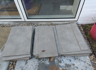 off cuts of porcelain tiles