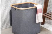 Waterproof Foldable Laundry Basket With lid With Handle Large Bamboo Dirty Clothes/Toys/Debris Multifunction Storage Basket