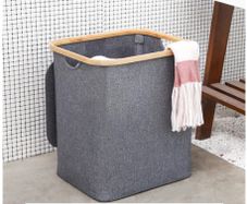 Waterproof Foldable Laundry Basket With lid With Handle Large Bamboo Dirty Clothes/Toys/Debris Multifunction Storage Basket