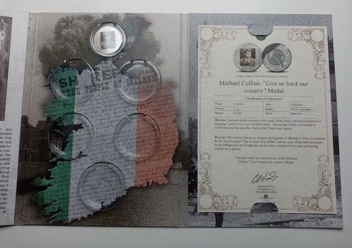 Michael Collins Commemorative Coins - The Path To Freedom Coin - Building The New Ireland Coin