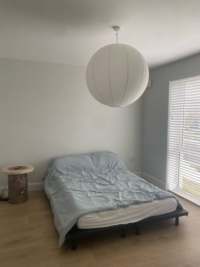 Double/single bed day bed frame markerad virgil abloh ikea painted black