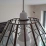 vintage brass glass pendant shade Image 3