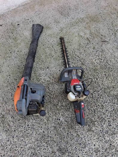 hedge trimmers & blower