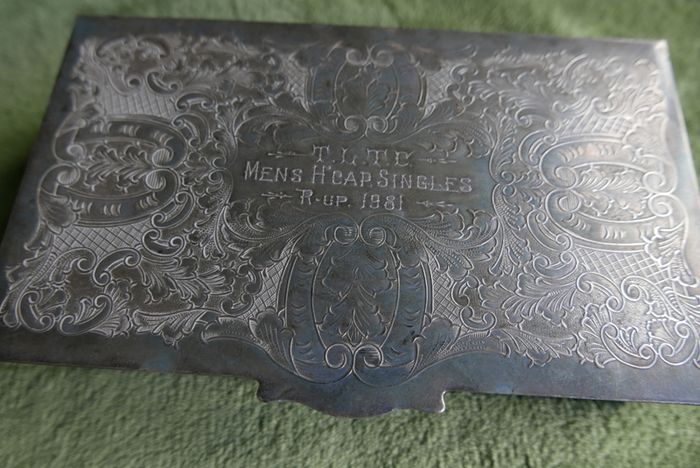 Vintage 1981 Silver Plated Box, beautifully engraved with a wooden interior