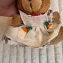 Vintage TCC Continuity Holdings 1995 Bunny Rabbit Floral Dress Soft Plush approx. 24 cm. (with ears) Used Please see photos Image 5