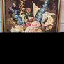 Vintage Framed Need work of Flowers Image 9