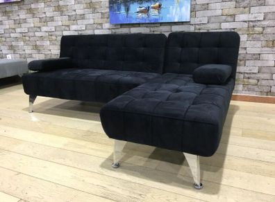 Nordic Comfort , Chaise Sofa Turns into Bed, colour Black