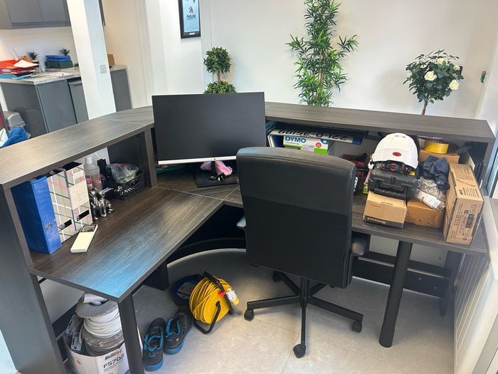 Custom built reception desk