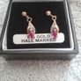 ladies 9ct gold earrings Image 3