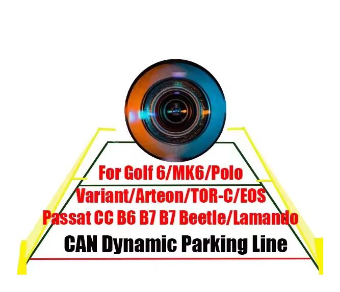 2010 Volkswagen flipping reverse camera golf with CAN dynamic parking line