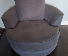 Grey swivel chair