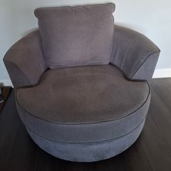Grey swivel chair