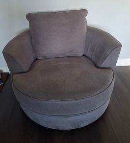 Grey swivel chair