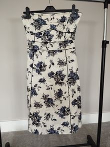 Coast dress, size 10, cream and navy