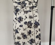 Coast dress, size 10, cream and navy