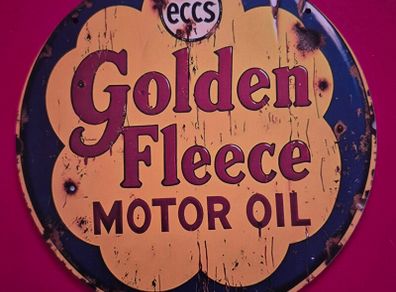 Vintage Style wooden sign, Golden fleece .motor oil.