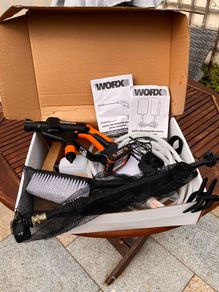 Worx PowerShare Hydroshot portable pressure cleaner.