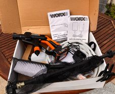 Worx PowerShare Hydroshot portable pressure cleaner.