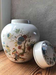 Tea Caddy - Vintage Ceramic Tea Caddy, Ginger Jar